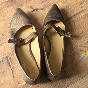 Naturalizer Metallic Brown Mary Jane Flats